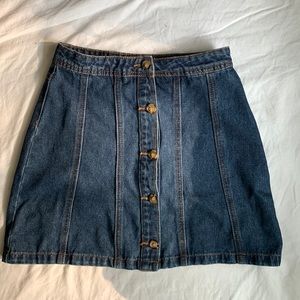 Denim mini skirt